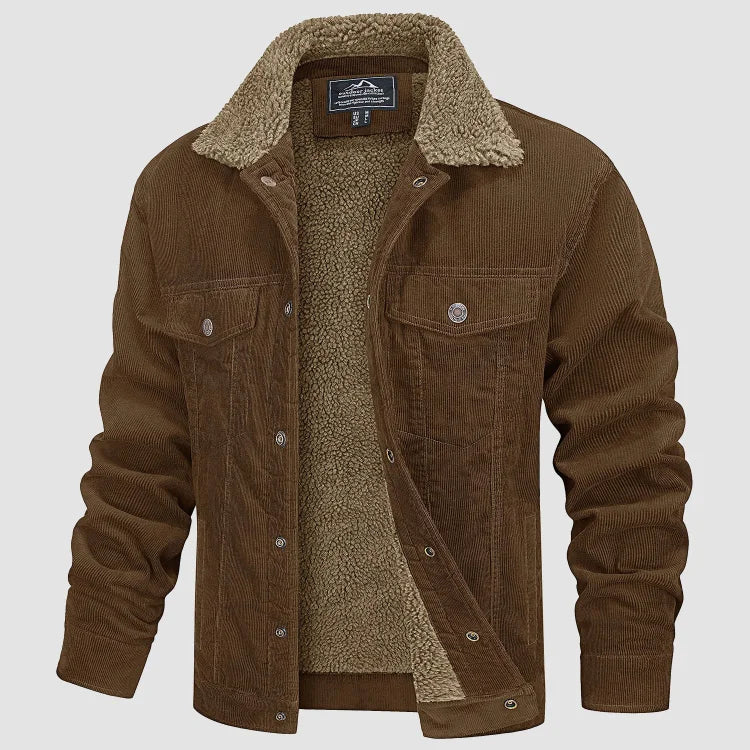 Hommes - Veste - Velours côtelé - Doublure chaude - Veste tendance pour un style confortable