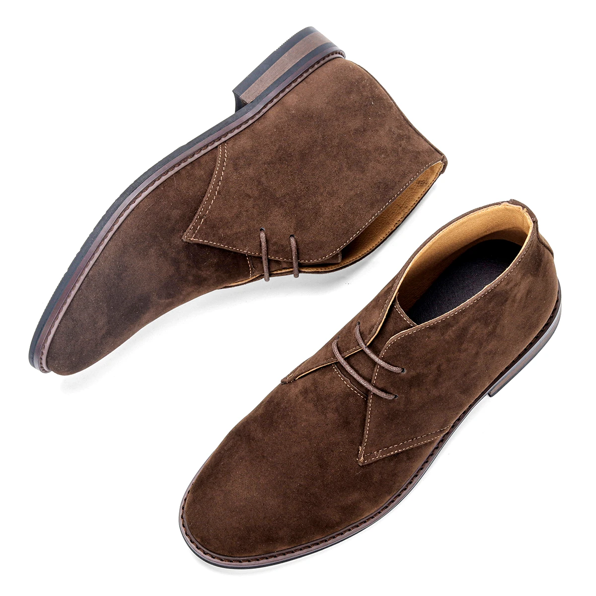 Chaussures d'hiver pour hommes - Bottes en daim élégantes et confortables - Style intemporel idéal pour l'hiver