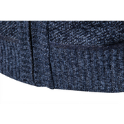 Hommes - Cardigan rayé en maille - Col montant confortable - Vêtement tendance pour un style décontracté
