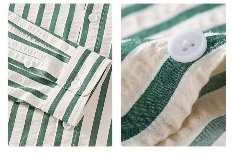 Hommes - Chemise à rayures - Mélange de coton doux - Élégante chemise décontractée pour toutes les occasions
