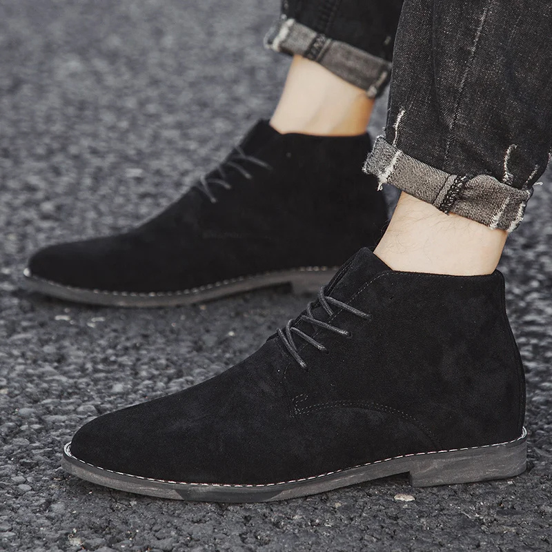Hommes - bottines élégantes - Bottes en daim de haute qualité pour hommes
