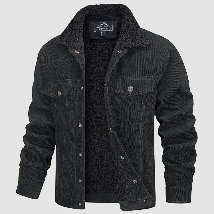 Hommes - Veste - Velours côtelé - Doublure chaude - Veste tendance pour un style confortable