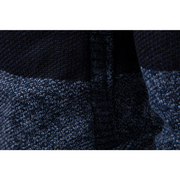 Hommes - Cardigan rayé en maille - Col montant confortable - Vêtement tendance pour un style décontracté