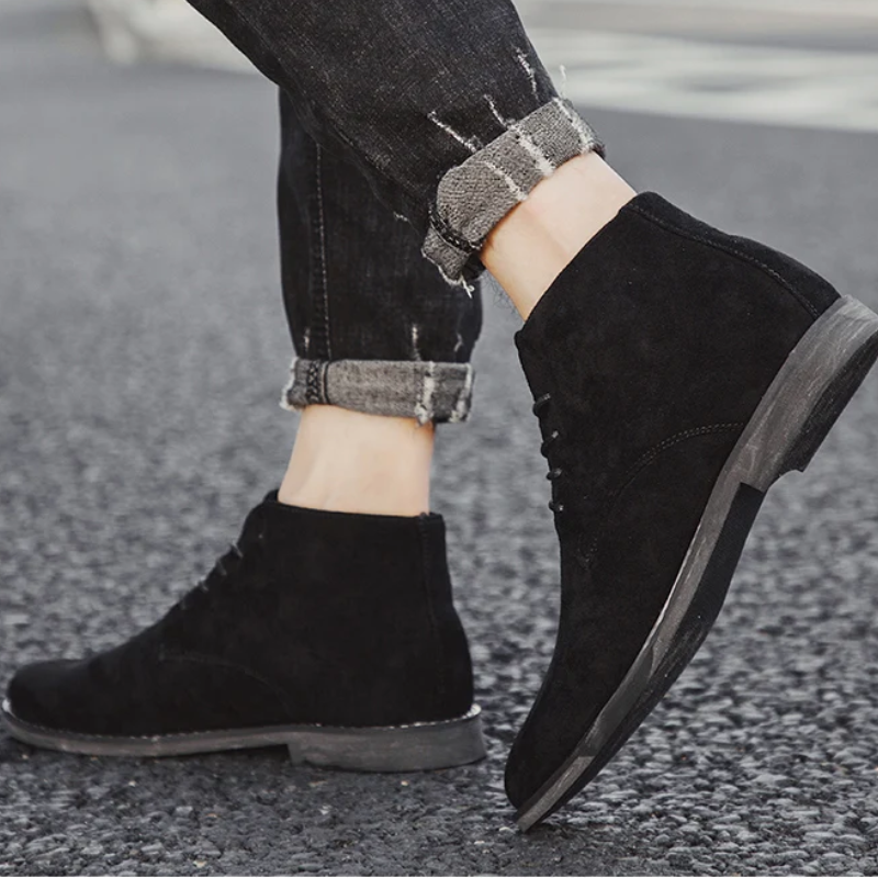 Hommes - bottines élégantes - Bottes en daim de haute qualité pour hommes