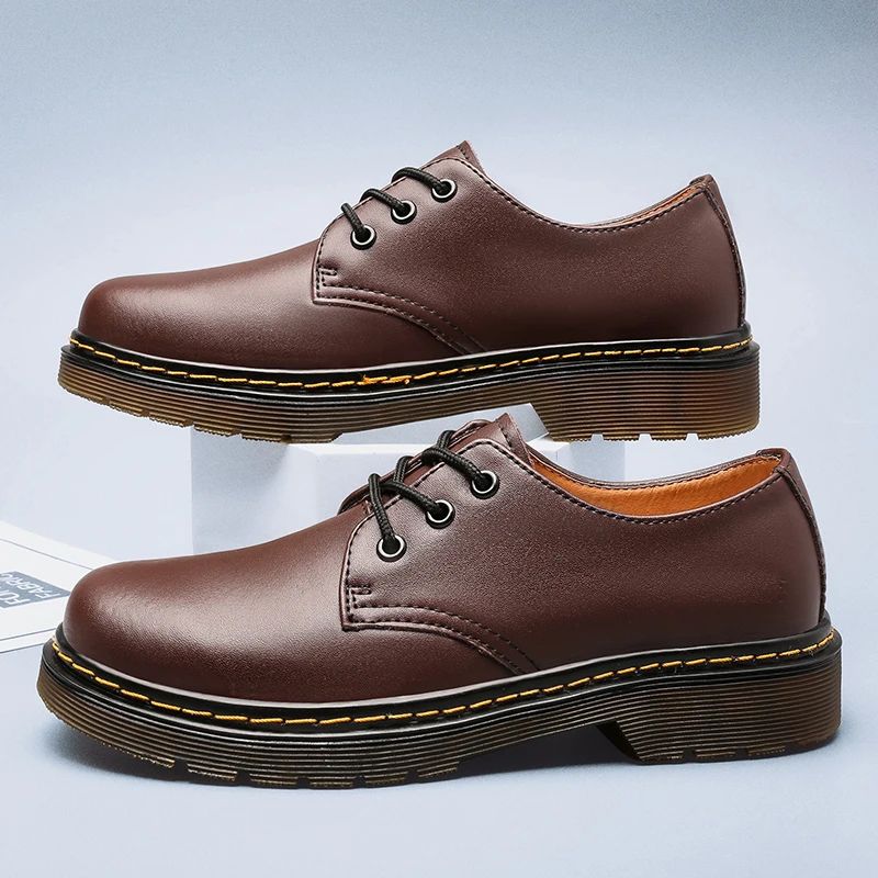 Hommes - Chaussures d'Oxford Élégantes - Cuir Lisse - Lacets Classiques - Style Sophistiqué