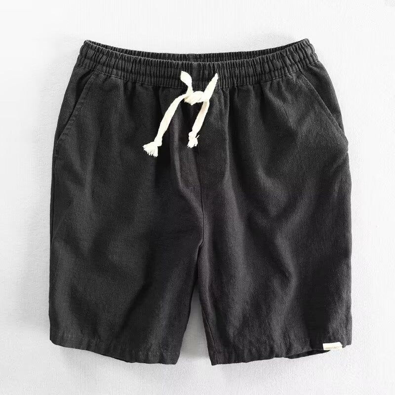 Hommes - Short léger - Naturel lin - Style estival parfait pour vos journées ensoleillées