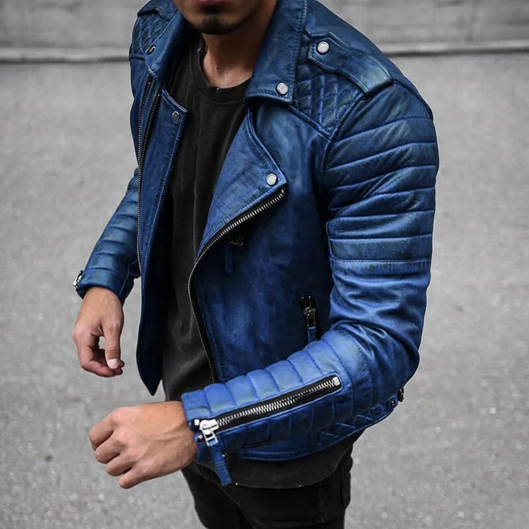 Hommes - Veste de motard imperméable - Tissu respirant - Vêtement d'extérieur élégant et tendance