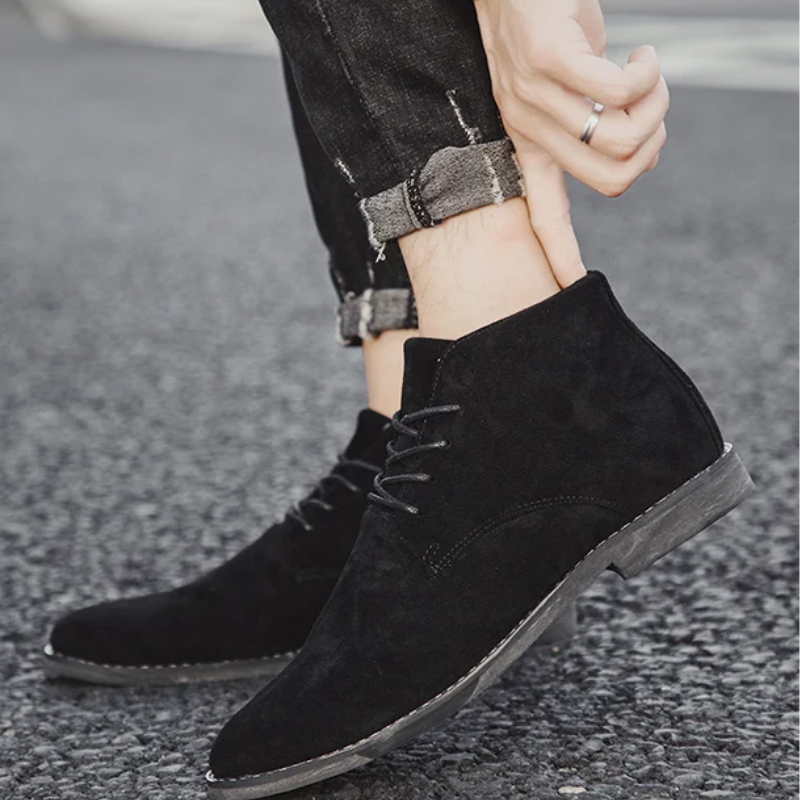 Hommes - bottines élégantes - Bottes en daim de haute qualité pour hommes