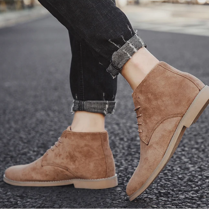 Hommes - bottines élégantes - Bottes en daim de haute qualité pour hommes