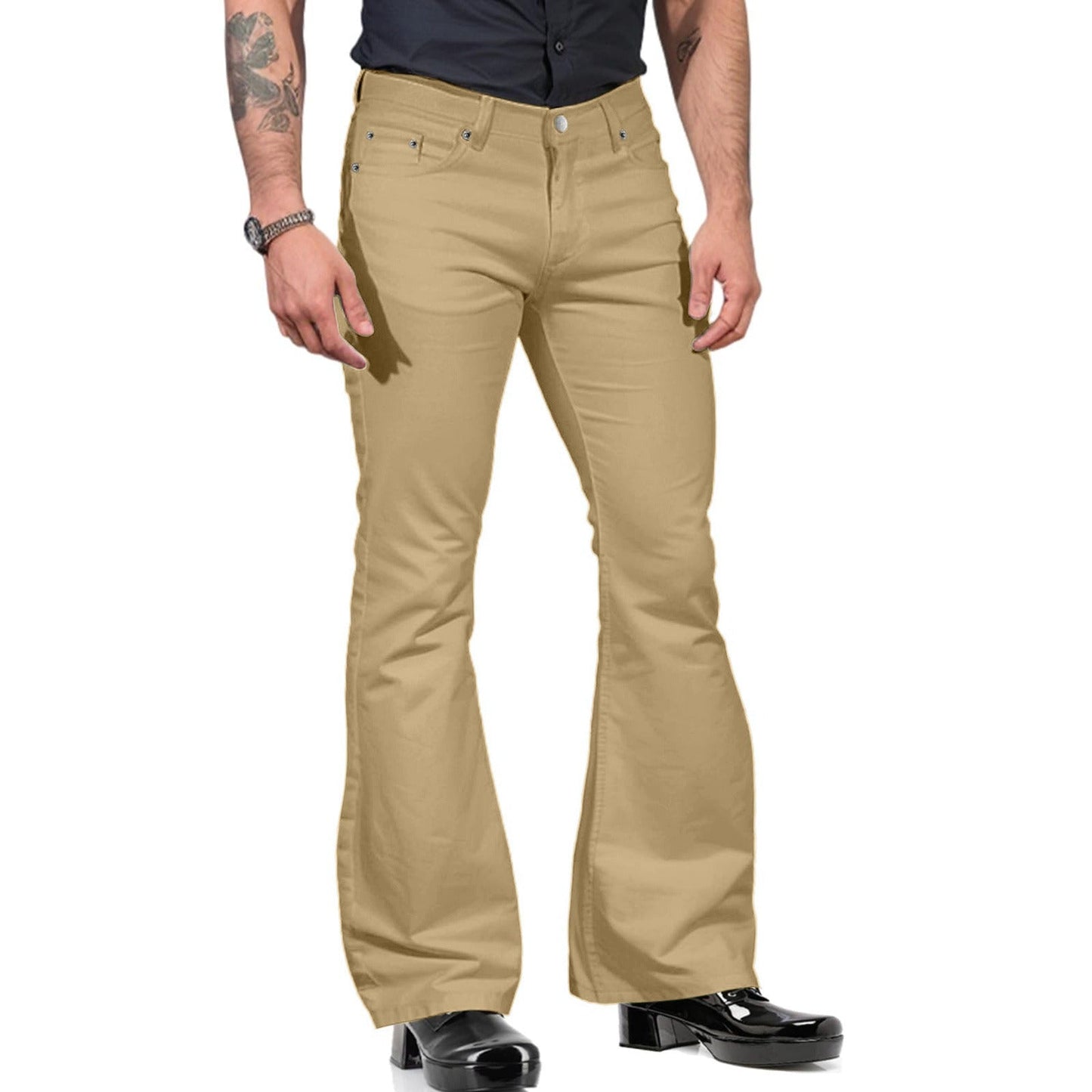 Homme - Pantalon de frappe rétro - Coton - Confortable et stylé - Idéal pour un look décontracté