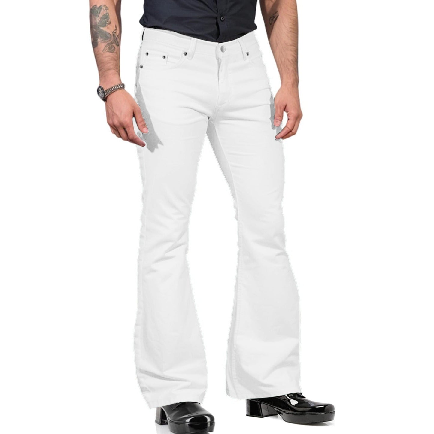 Homme - Pantalon de frappe rétro - Coton - Confortable et stylé - Idéal pour un look décontracté
