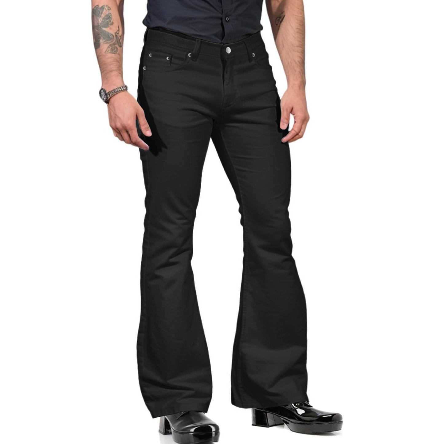 Homme - Pantalon de frappe rétro - Coton - Confortable et stylé - Idéal pour un look décontracté