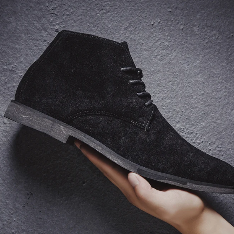 Hommes - bottines élégantes - Bottes en daim de haute qualité pour hommes