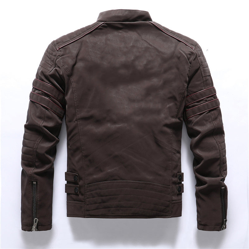 Hommes - Veste de motard élégante - Matière résistante - Fermeture zippée - Style tendance pour toutes les occasions