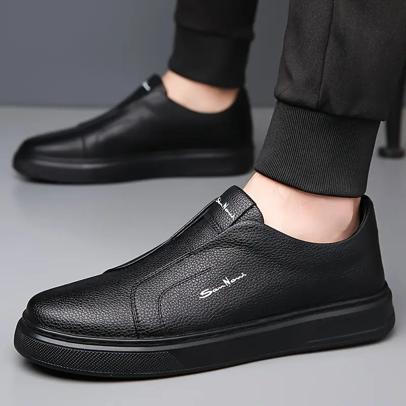 Hommes - Baskets à enfiler en toile - Cuir - Chaussures décontractées confortables pour un style décontracté