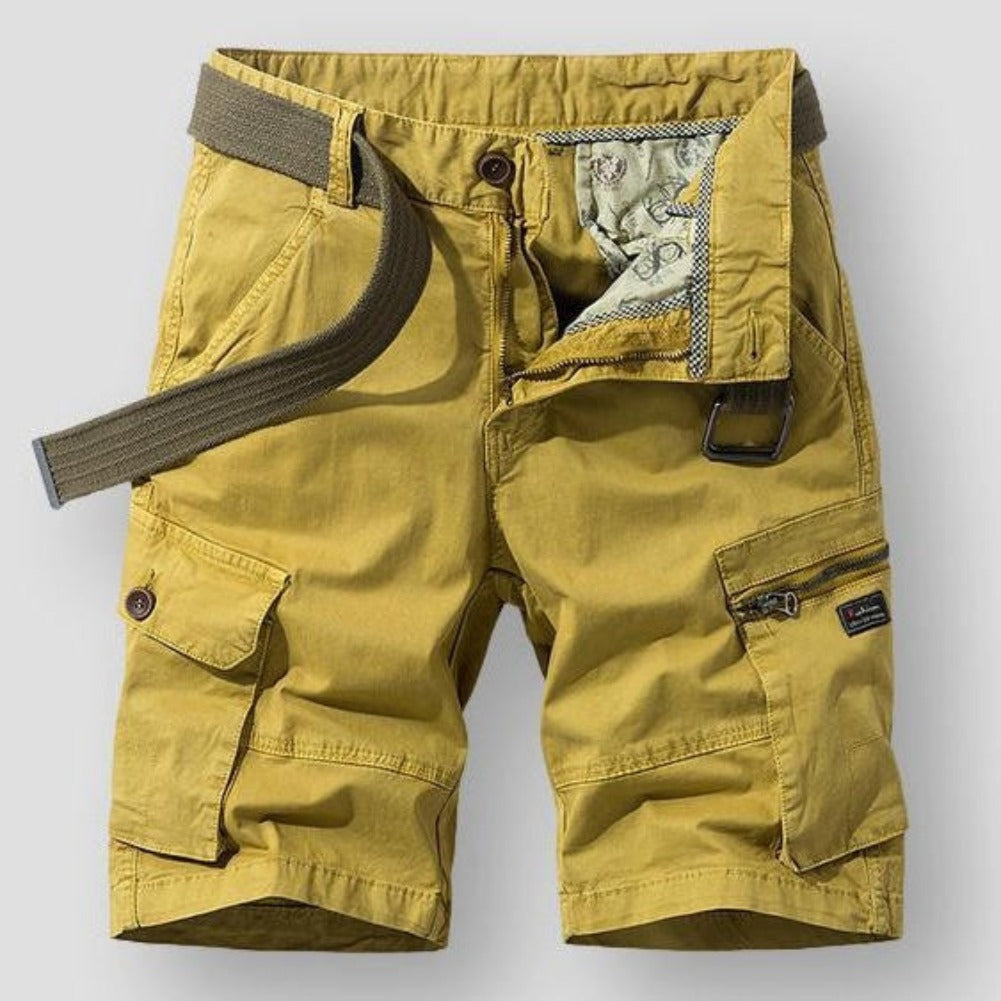 Hommes - Short cargo - Mélange de coton léger - Short d'extérieur élégant pour plus de confort et de polyvalence