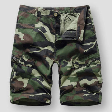 Hommes - Short Cargo Camo - Mélange de coton confortable - Short utilitaire pour aventures en plein air