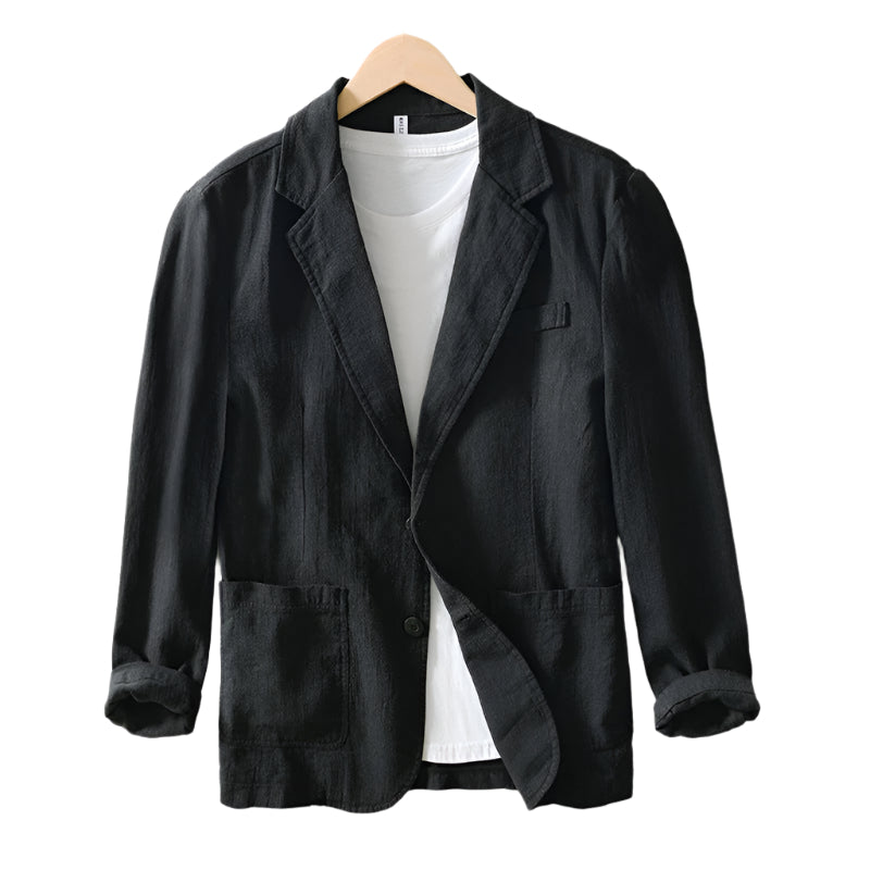 Hommes - Veste blazer - Légère en lin - Vêtements d'extérieur décontractés pour l'été - Mode estivale élégante