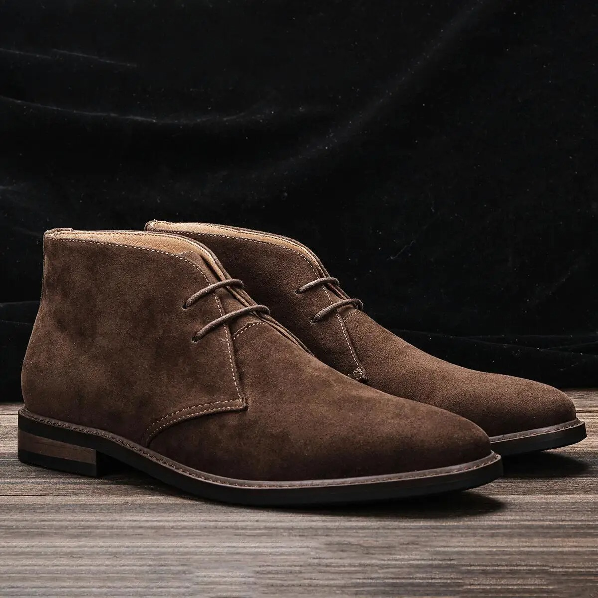 Chaussures d'hiver pour hommes - Bottes en daim élégantes et confortables - Style intemporel idéal pour l'hiver