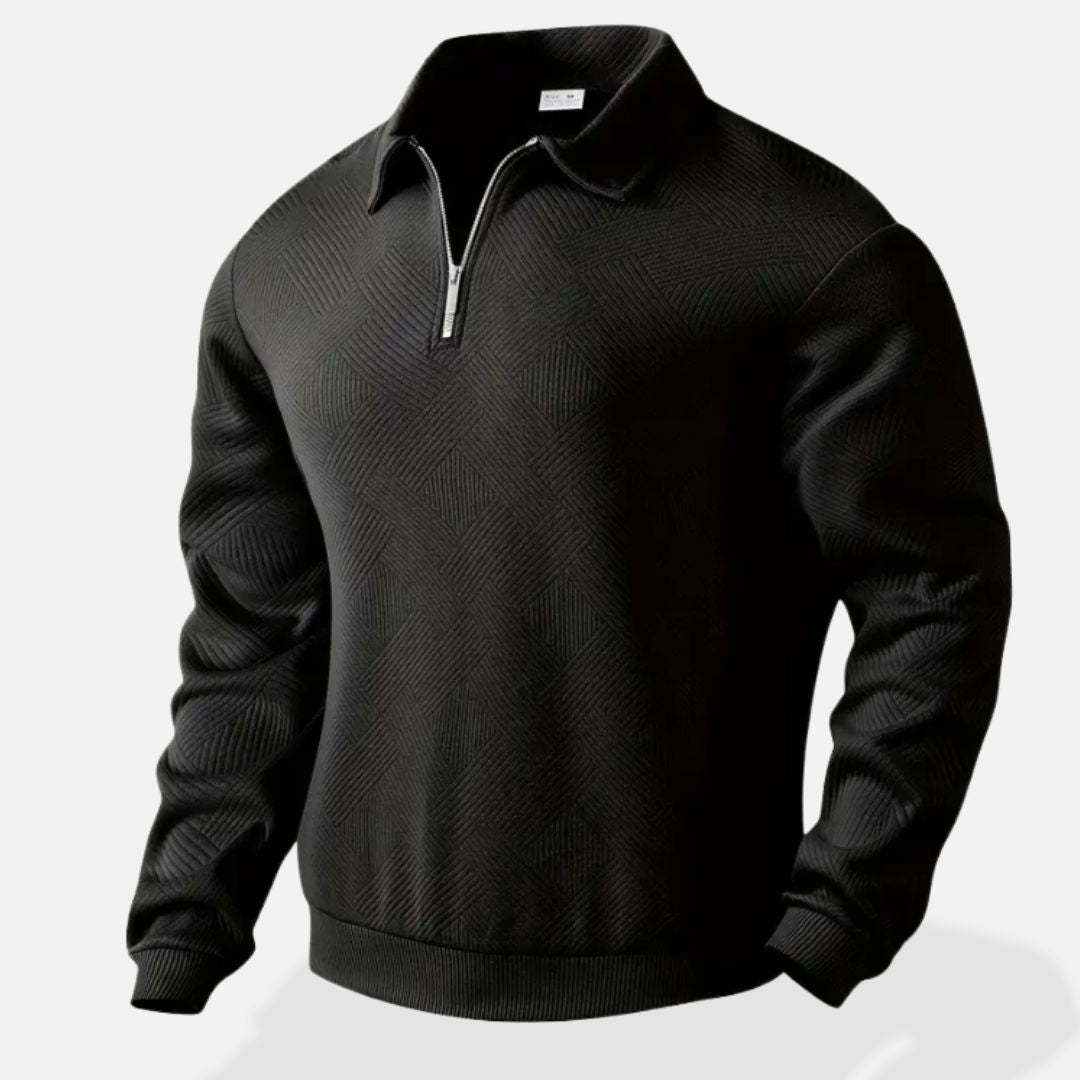 Hommes - Pull à demi-fermeture éclair - Tricot doux et décontracté - Confortable et stylé