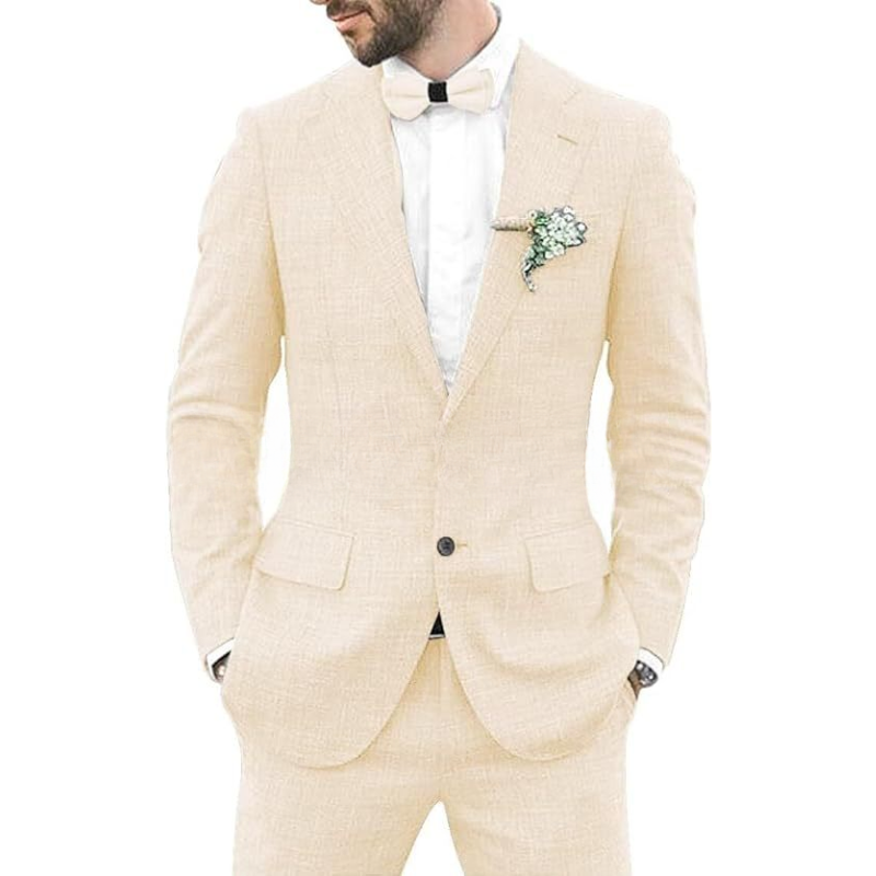 Hommes - Costume pour invités de mariage - Tissu durable - Ensemble veste et pantalon - Idéal pour occasions spéciales