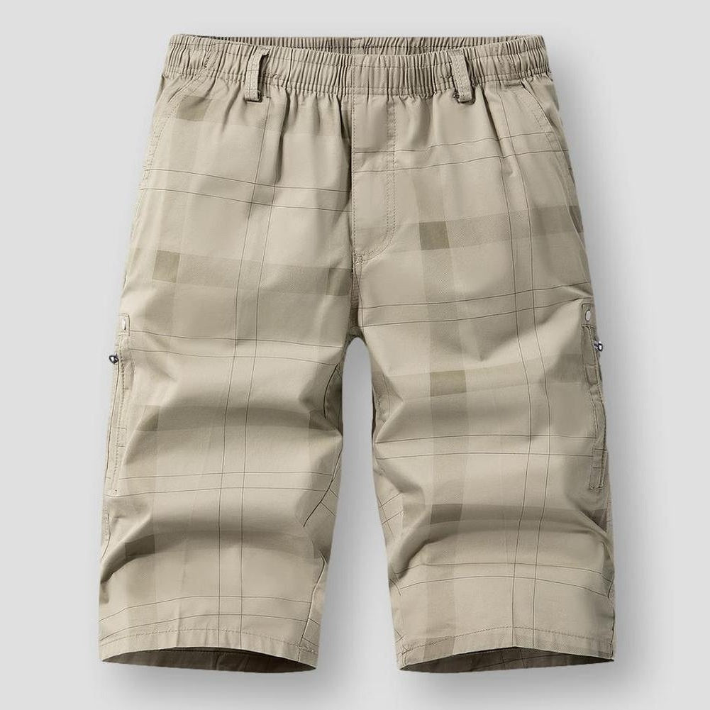 Hommes - Short cargo à carreaux - Tissu léger - Style décontracté - Parfait pour un look tendance