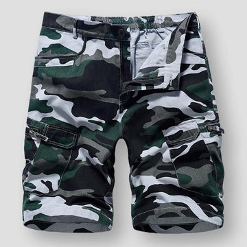 Hommes - Short Cargo Camo - Mélange de coton confortable - Short utilitaire pour aventures en plein air