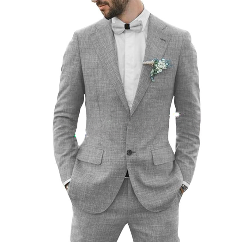Hommes - Costume pour invités de mariage - Tissu durable - Ensemble veste et pantalon - Idéal pour occasions spéciales