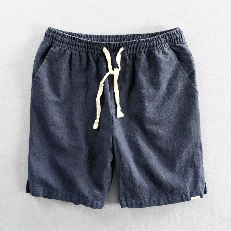 Hommes - Short léger - Naturel lin - Style estival parfait pour vos journées ensoleillées