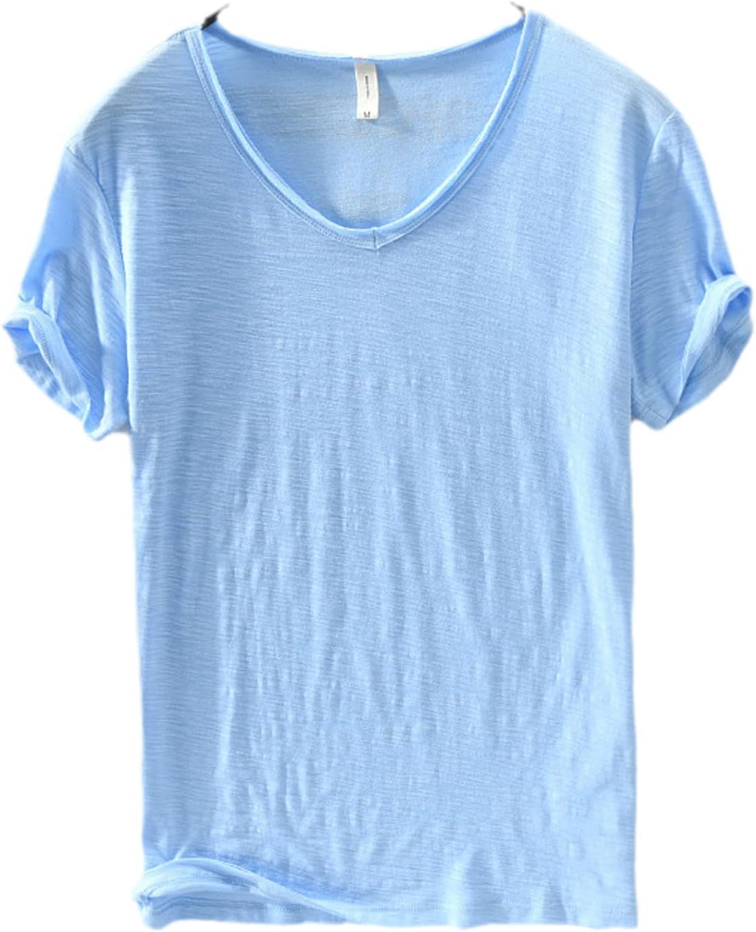 Hommes - Chemise à col en V - Mélange coton-linium - Élégance décontractée pour toutes les occasions
