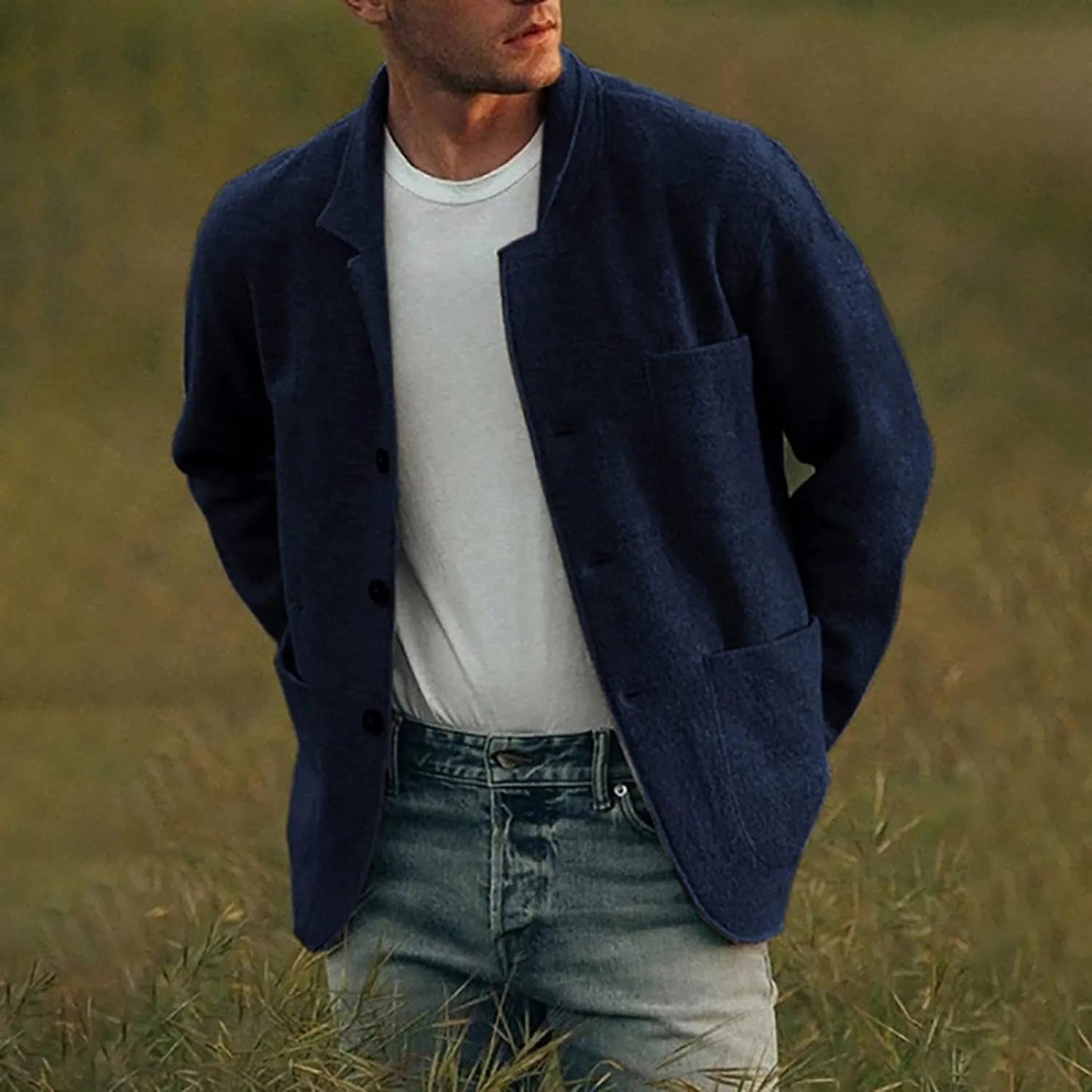 Blazer streetwear pour hommes - Veste élégante en tissu léger - Mode urbaine tendance