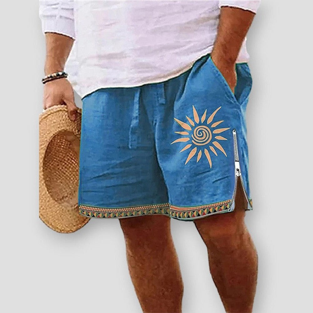 Hommes - Short - Légère coton et lin Style brise côtière - Stylish for Casual Wear
