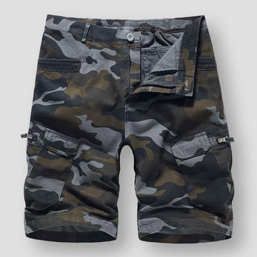 Hommes - Short Cargo Camo - Mélange de coton confortable - Short utilitaire pour aventures en plein air