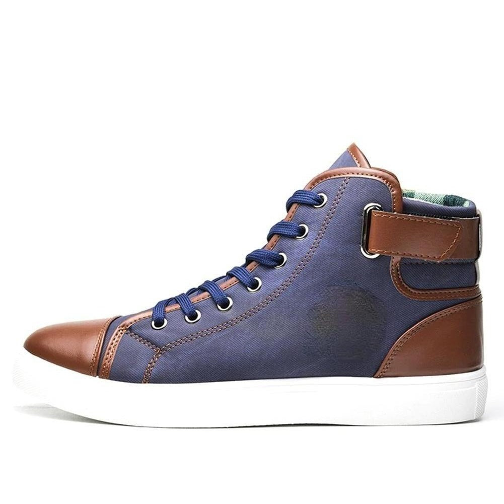 Homme - Baskets montantes en toile - Léger et respirant - Idéal pour le quotidien - Chaussures tendance