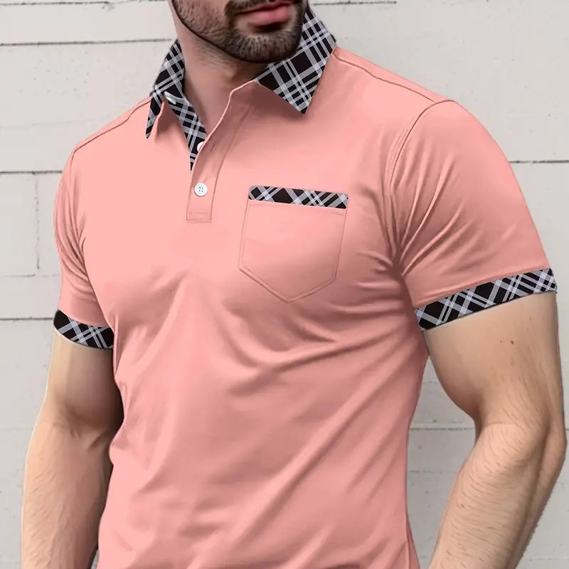 Hommes - Chemise de golf à carreaux - Coton - Coupe respirante et élégante - Idéale pour le parcours