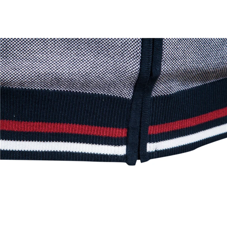 Cardigan Sportif - Fermeture Éclair et Manches Contrastées - Confortable et Élégant