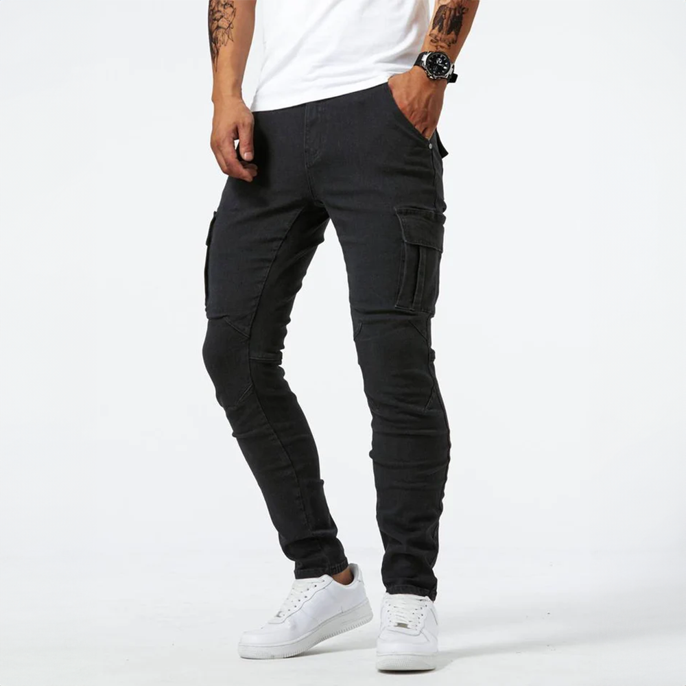 Hommes - Jean cargo extensible - Tissu de haute qualité, style polyvalent - Tenue décontractée pour toutes les occasions