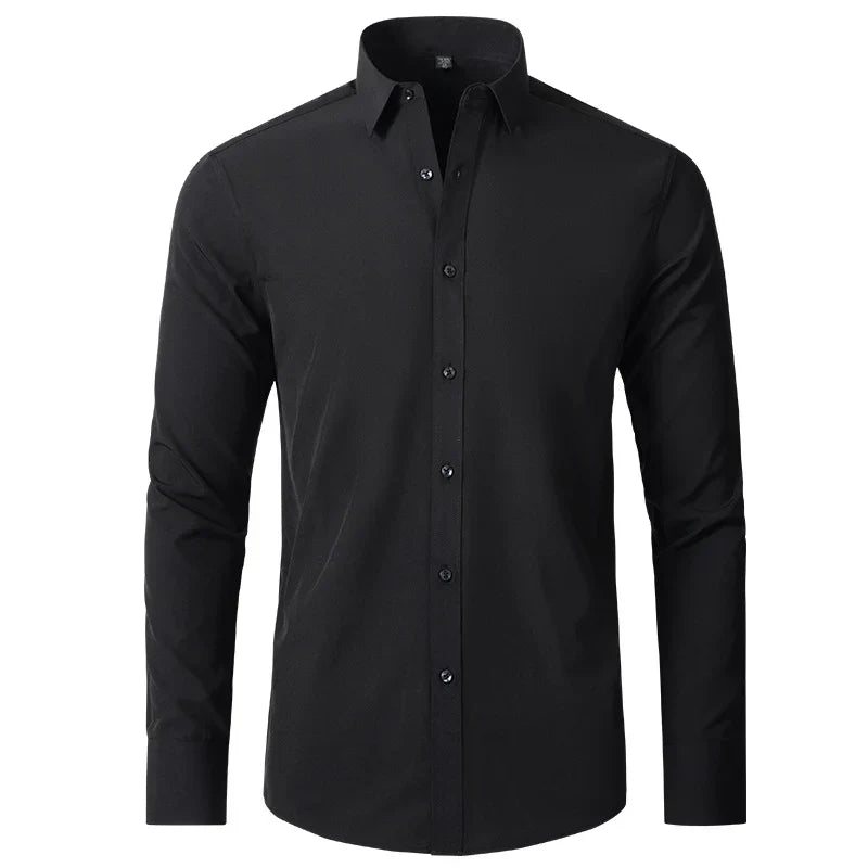 Hommes - Chemise boutonnée infroissable - Tissu respirant Coupe classique - Élégance et confort au quotidien