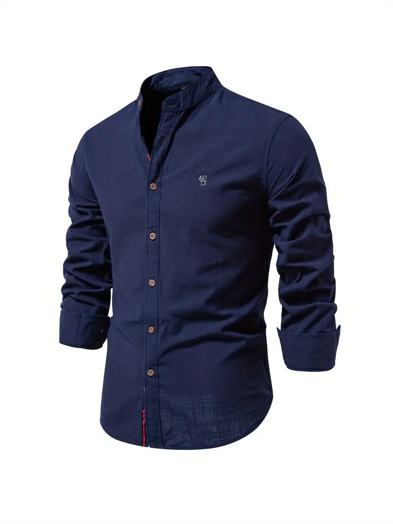 Hommes - Chemise à manches longues - Tissu léger - Boutons élégants - Idéale pour tenues décontractées ou habillées