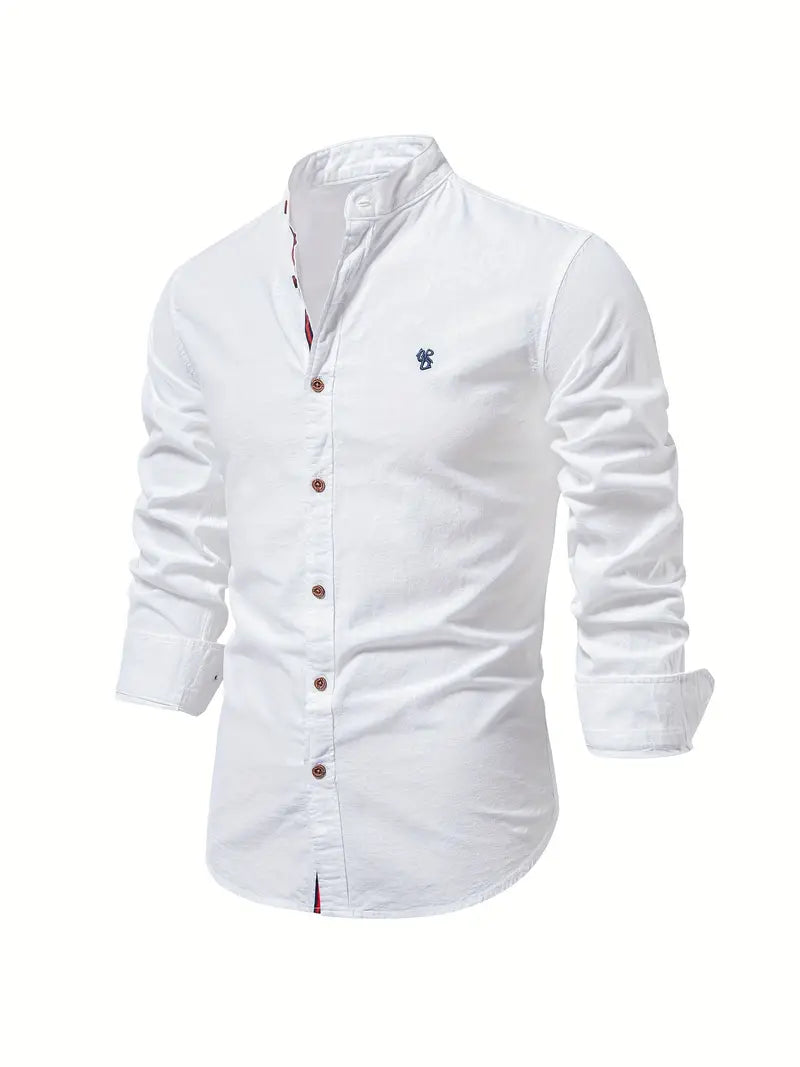 Hommes - Chemise à manches longues - Tissu léger - Boutons élégants - Idéale pour tenues décontractées ou habillées