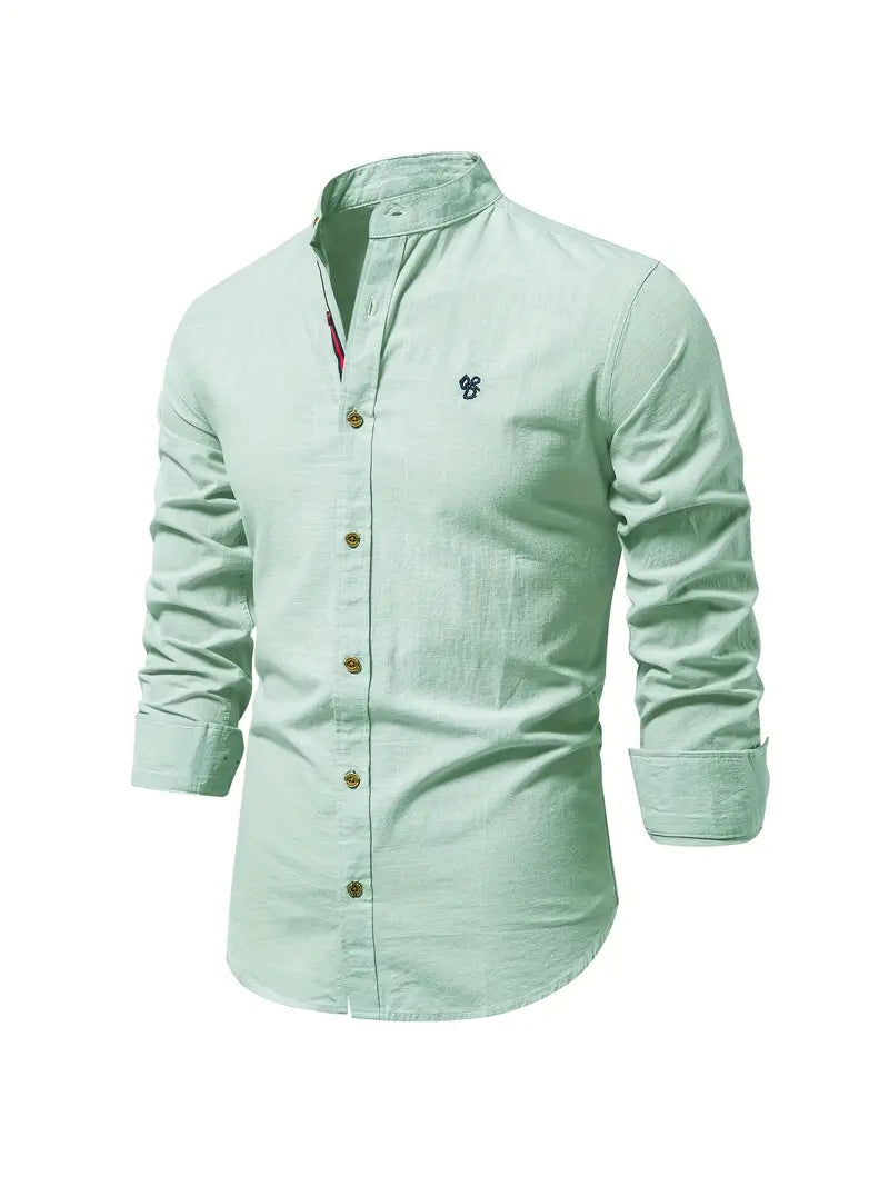 Hommes - Chemise à manches longues - Tissu léger - Boutons élégants - Idéale pour tenues décontractées ou habillées