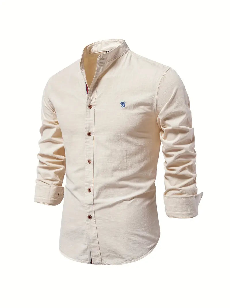 Hommes - Chemise à manches longues - Tissu léger - Boutons élégants - Idéale pour tenues décontractées ou habillées