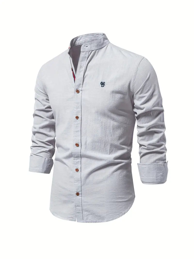 Hommes - Chemise à manches longues - Tissu léger - Boutons élégants - Idéale pour tenues décontractées ou habillées
