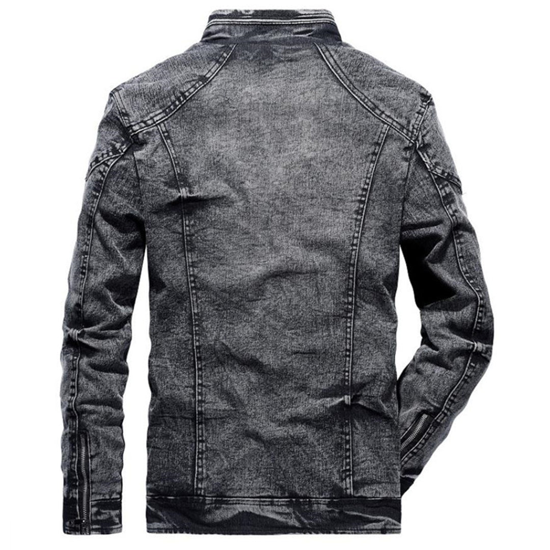 Hommes - Veste décontractée - Jean - Col montant - Indispensable pour l'été et le style décontracté