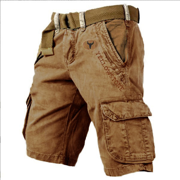 Hommes - Short cargo polyvalent - Tissu léger - Idéal pour les aventures en plein air