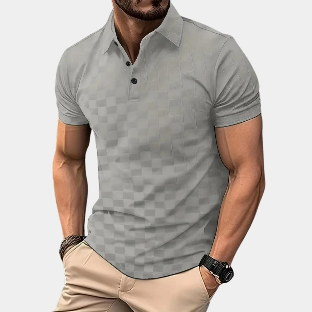 Hommes - Polo d'été élégant - Mélange de fibres - Manches courtes - Idéal pour les journées ensoleillées