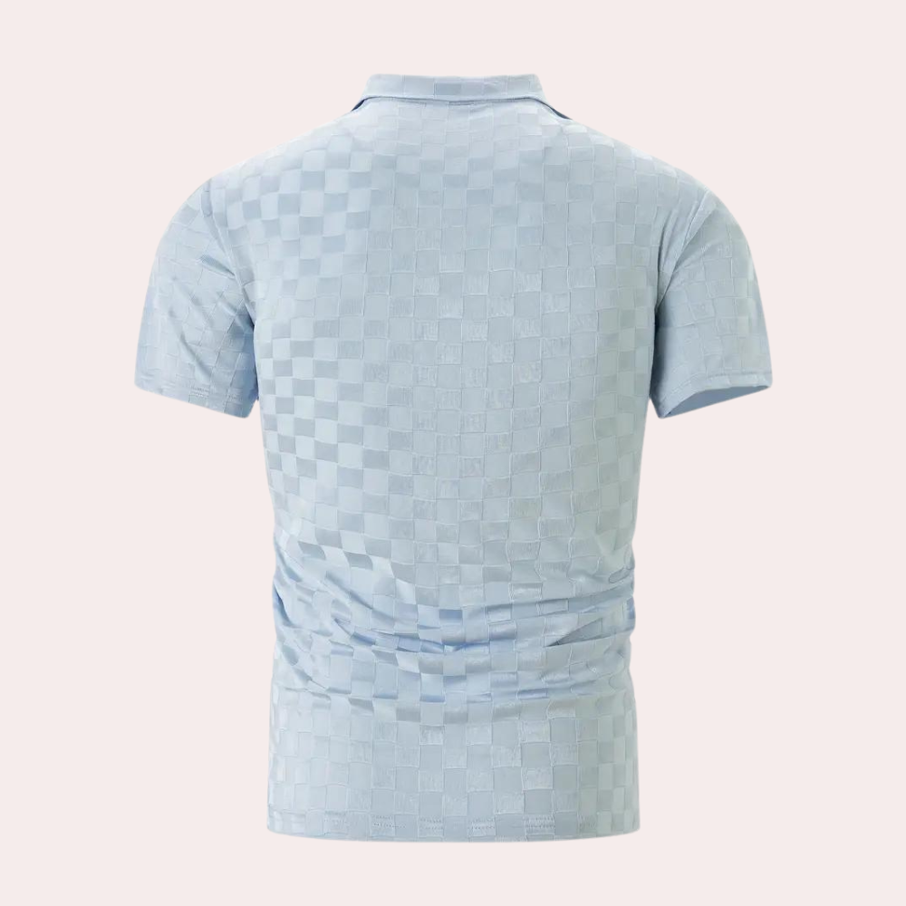 Hommes - Polo d'été élégant - Mélange de fibres - Manches courtes - Idéal pour les journées ensoleillées