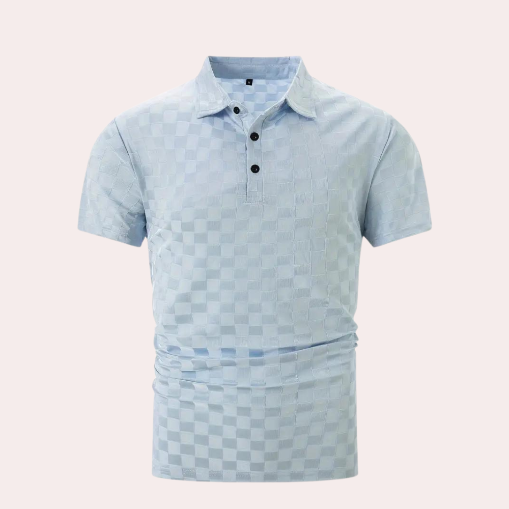 Hommes - Polo d'été élégant - Mélange de fibres - Manches courtes - Idéal pour les journées ensoleillées