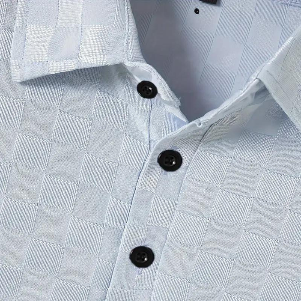 Hommes - Polo d'été élégant - Mélange de fibres - Manches courtes - Idéal pour les journées ensoleillées
