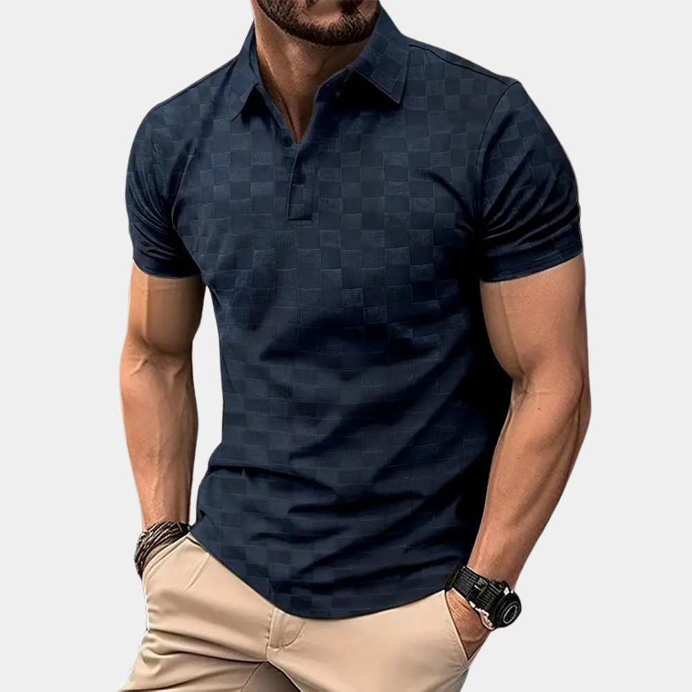 Hommes - Polo d'été élégant - Mélange de fibres - Manches courtes - Idéal pour les journées ensoleillées
